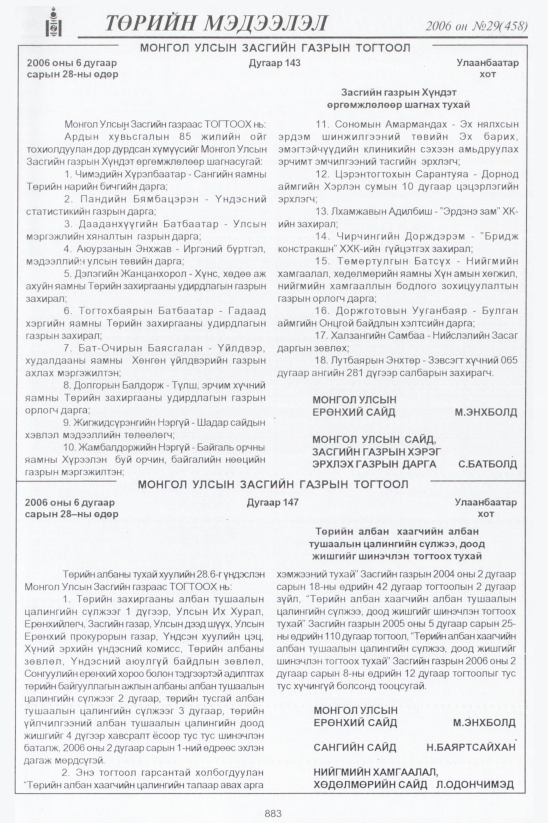 «Төрийн мэдээлэл» № 28, файлын 100-р хуудас