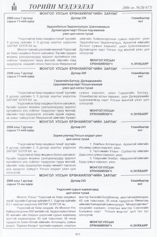«Төрийн мэдээлэл» № 34, файлын 52-р хуудас