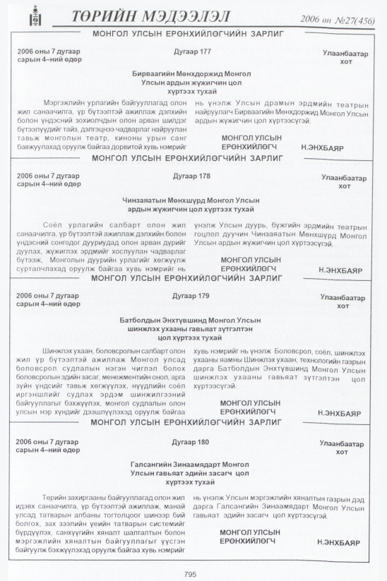 «Төрийн мэдээлэл» № 35, файлын 34-р хуудас