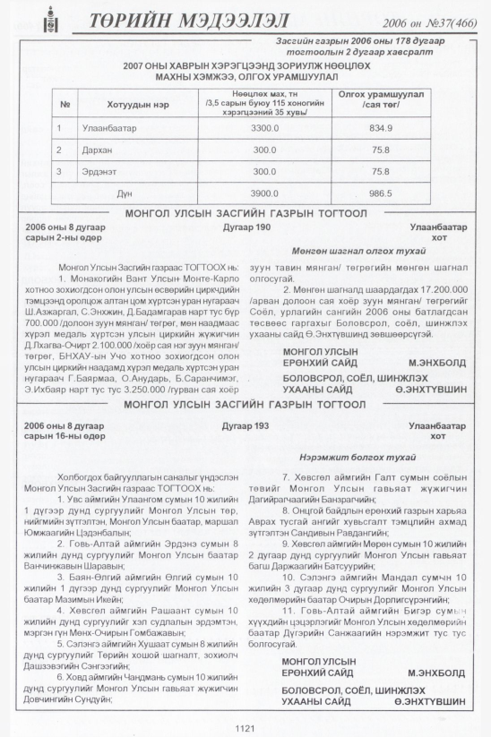 «Төрийн мэдээлэл» № 36, файлын 398-р хуудас