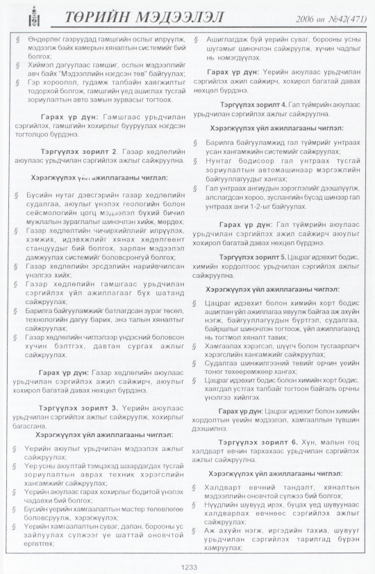 «Төрийн мэдээлэл» № 43, файлын 122-р хуудас