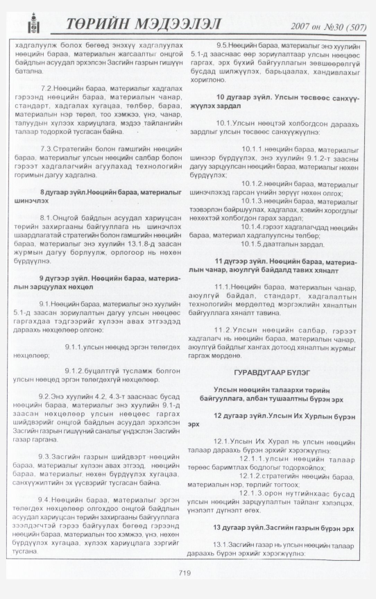 «Төрийн мэдээлэл» № 33, файлын 174-р хуудас