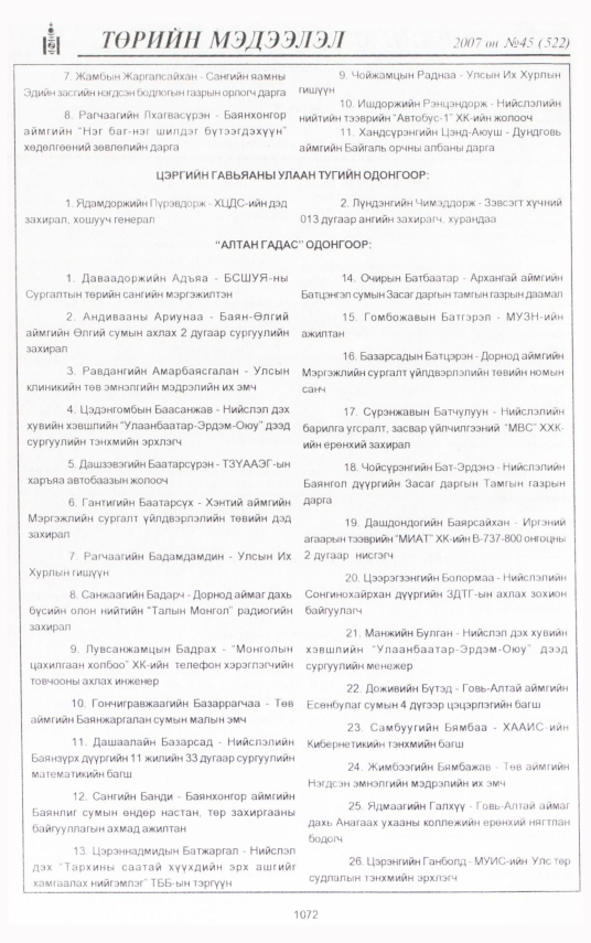 «Төрийн мэдээлэл» № 42, файлын 178-р хуудас