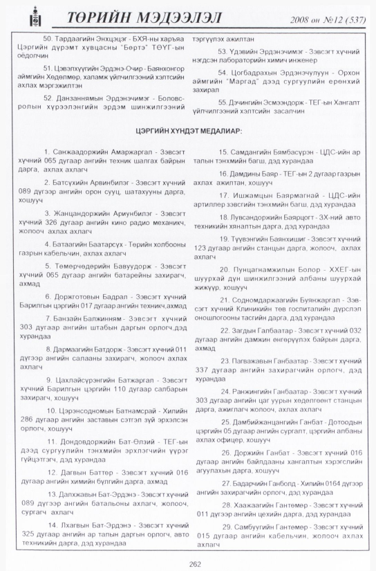 «Төрийн мэдээлэл» № 8, файлын 313-р хуудас