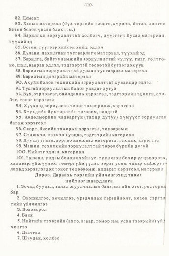 «Төрийн мэдээлэл» № 1, файлын 111-р хуудас