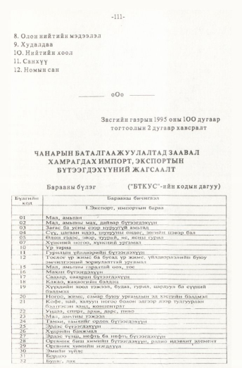 «Төрийн мэдээлэл» № 1, файлын 112-р хуудас