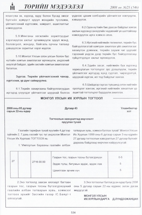 «Төрийн мэдээлэл» № 18, файлын 305-р хуудас