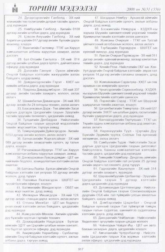 «Төрийн мэдээлэл» № 28, файлын 230-р хуудас