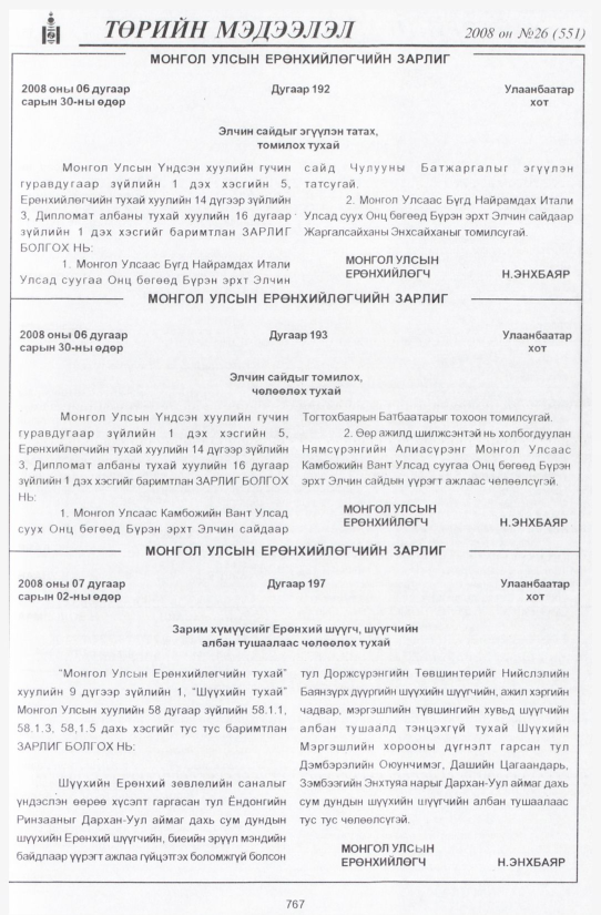 «Төрийн мэдээлэл» № 35, файлын 66-р хуудас