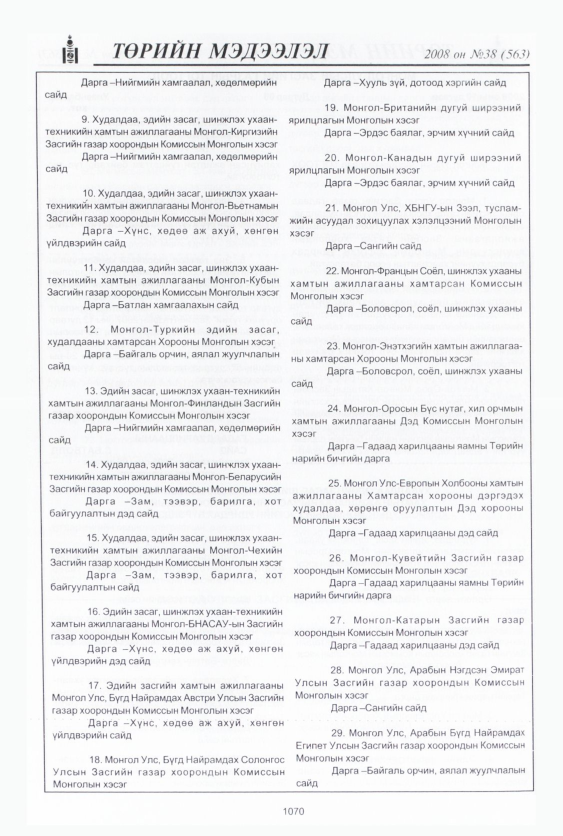 «Төрийн мэдээлэл» № 37, файлын 25-р хуудас