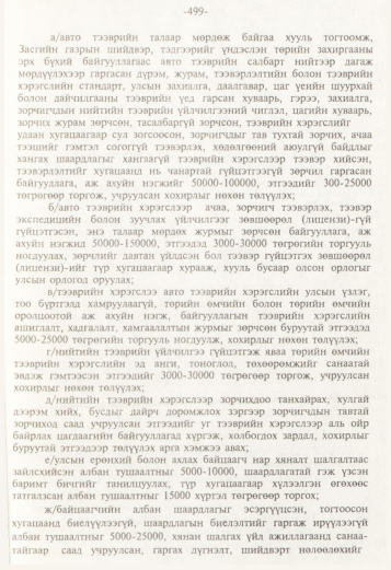 «Төрийн мэдээлэл» № 5, 499-р хуудасны скан