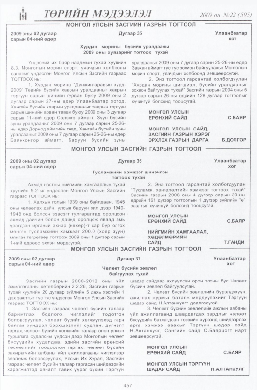 «Төрийн мэдээлэл» № 21, файлын 178-р хуудас