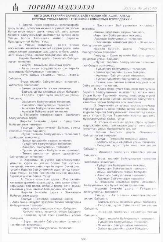 «Төрийн мэдээлэл» № 33, файлын 69-р хуудас