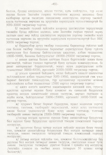 «Төрийн мэдээлэл» № 8, 492-р хуудасны скан
