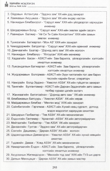 «Төрийн мэдээлэл» № 8, 293-р хуудасны скан