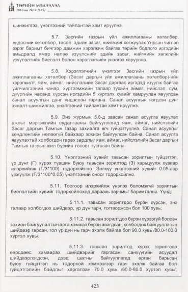 «Төрийн мэдээлэл» № 14, 423-р хуудасны скан