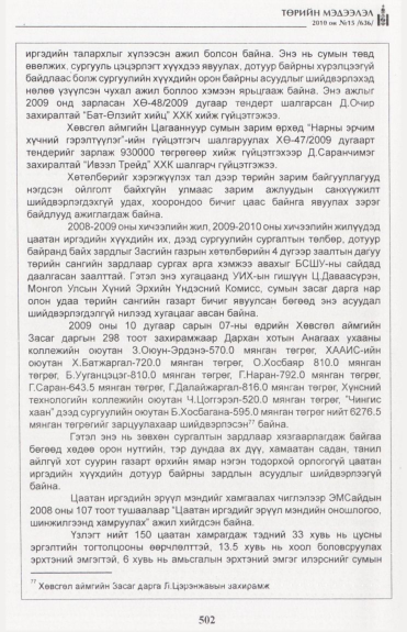 «Төрийн мэдээлэл» № 15, файлын 59-р хуудас