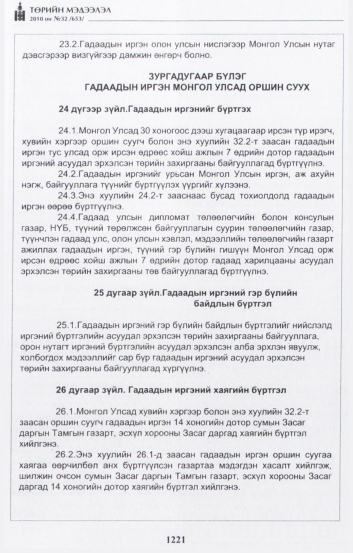 «Төрийн мэдээлэл» № 32, 1221-р хуудасны скан