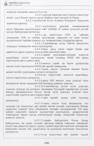 «Төрийн мэдээлэл» № 34, 1381-р хуудасны скан