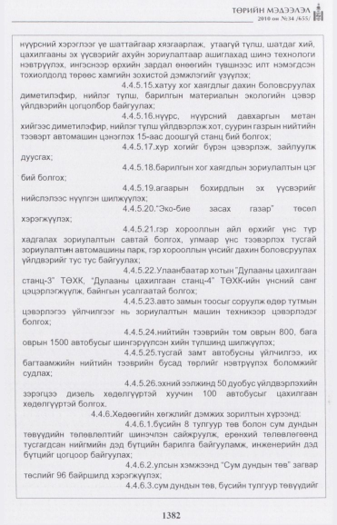 «Төрийн мэдээлэл» № 34, 1382-р хуудасны скан