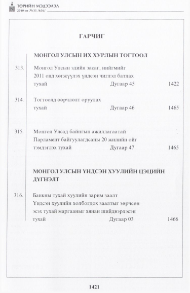 «Төрийн мэдээлэл» № 35, файлын 2-р хуудас