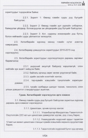 «Төрийн мэдээлэл» № 37, 1526-р хуудасны скан
