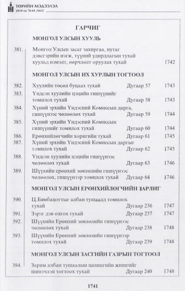 «Төрийн мэдээлэл» № 44, файлын 2-р хуудас