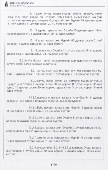 «Төрийн мэдээлэл» № 45, 1779-р хуудасны скан