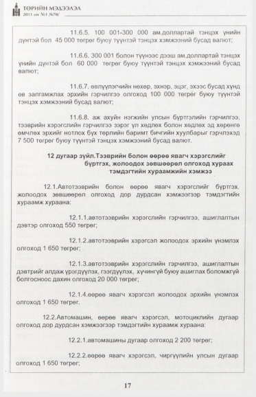 «Төрийн мэдээлэл» № 1, файлын 18-р хуудас