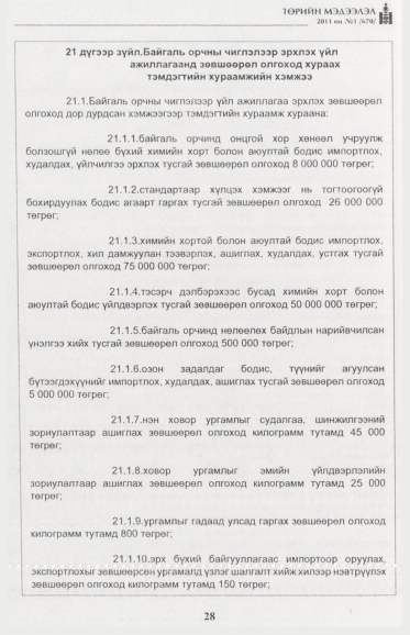 «Төрийн мэдээлэл» № 1, файлын 29-р хуудас
