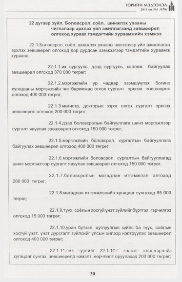 «Төрийн мэдээлэл» № 1, файлын 31-р хуудас