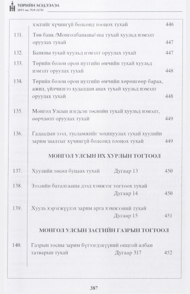 «Төрийн мэдээлэл» № 9, файлын 3-р хуудас