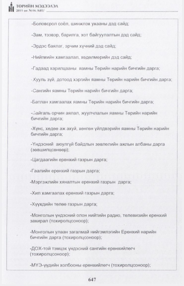 «Төрийн мэдээлэл» № 16, 647-р хуудасны скан