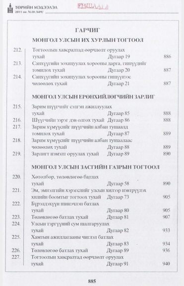 «Төрийн мэдээлэл» № 20, файлын 2-р хуудас
