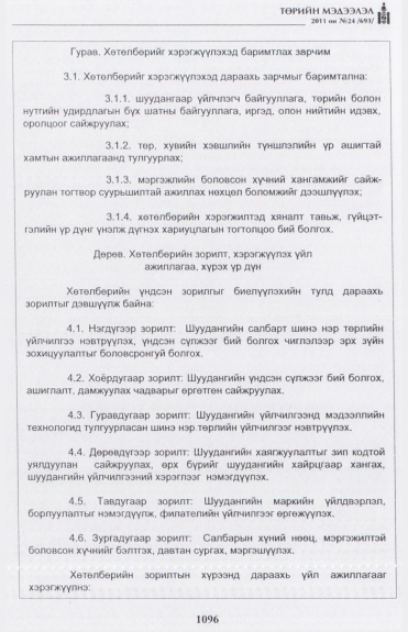 «Төрийн мэдээлэл» № 24, 1096-р хуудасны скан