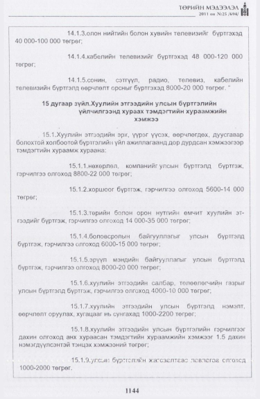 «Төрийн мэдээлэл» № 25, файлын 37-р хуудас