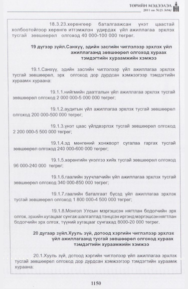 «Төрийн мэдээлэл» № 25, файлын 43-р хуудас