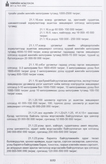 «Төрийн мэдээлэл» № 25, файлын 46-р хуудас