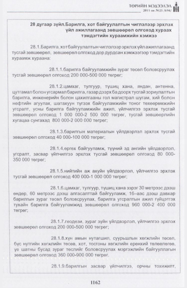 «Төрийн мэдээлэл» № 25, файлын 55-р хуудас