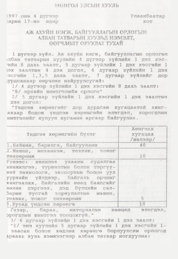 «Төрийн мэдээлэл» № 5, 401-р хуудасны скан