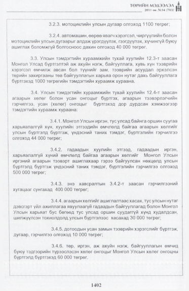 «Төрийн мэдээлэл» № 34, файлын 11-р хуудас