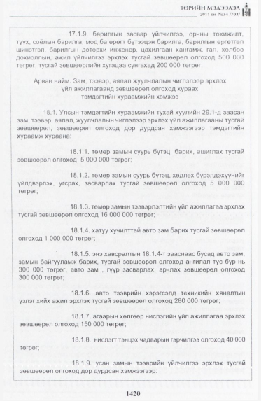 «Төрийн мэдээлэл» № 34, файлын 29-р хуудас