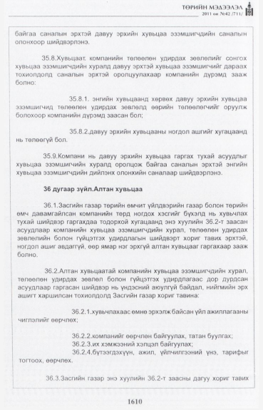 «Төрийн мэдээлэл» № 42, файлын 31-р хуудас