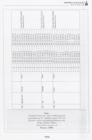 «Төрийн мэдээлэл» № 45, файлын 109-р хуудас