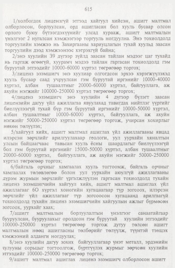«Төрийн мэдээлэл» № 7, 615-р хуудасны скан