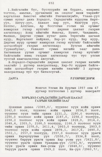 «Төрийн мэдээлэл» № 7, 652-р хуудасны скан