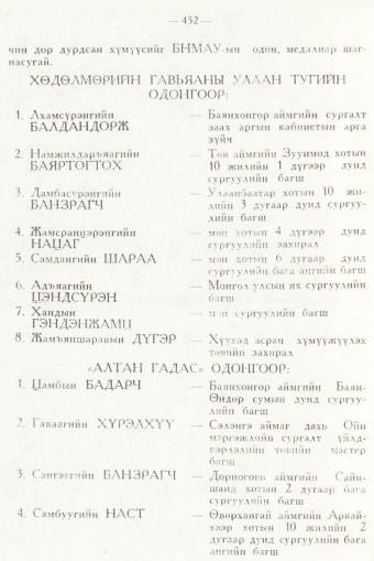 «Төрийн мэдээлэл» № 6, 452-р хуудасны скан