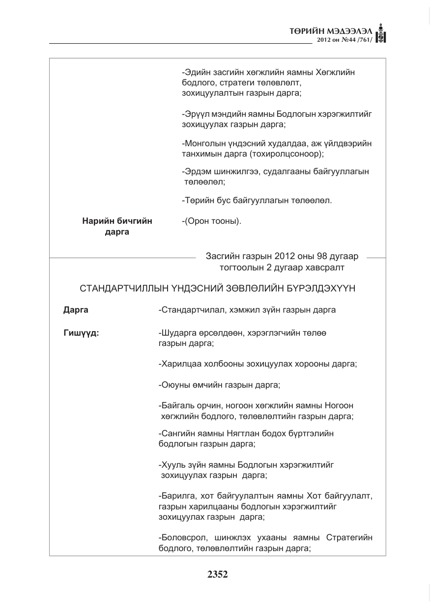 «Төрийн мэдээлэл» № 44, файлын 16-р хуудас