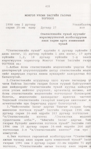 «Төрийн мэдээлэл» № 4, 418-р хуудасны скан