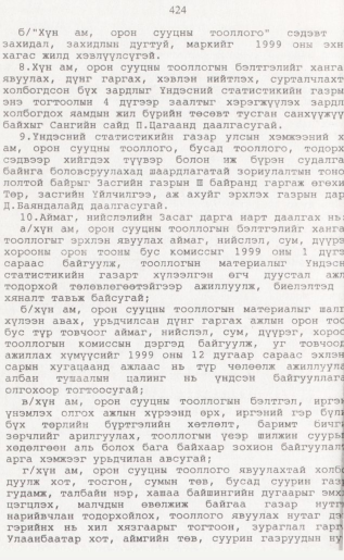 «Төрийн мэдээлэл» № 4, 424-р хуудасны скан